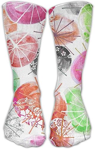 Watercolor Summer Parasol(2291) Knee High Compression Team Sport Towel Bottom Soccer &amp; Football Socks Cotton