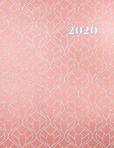 2020 A4 Diary Week to View: Large Size Weeks to a Page | Rose Gold Cover | 20-21 Calendars | Monthly at a Glance and Monthly Goals Sheets | Weekly Appointments Space