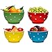 Bruntmore 20 Ounce Polka Dot Ceramic Bowls, Dessert Bowls Set of 4, 20 Oz Porcelain Dip Ice Cream Bowls, Serving Bowls, Microwave, Pasta Bowls Best for Gift