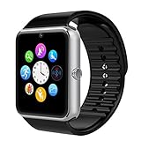 Smartwatch Reloj Inteligente VOSMEP soporte Facebook Twitter Teléfono Inteligente Pulsera 1.54 Pantalla Táctil Cámara para Android Samsung HTC LG Huawei Xiaomi Reloj Deportivos SIM/TF Plata SM10