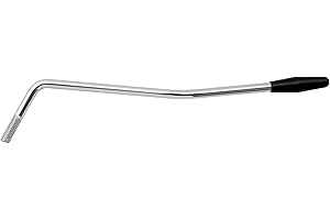 Musiclily 6mm Thread Tremolo Arm Whammy Bar for Fender Strat Style Electric Guitar Tremolo System,Chrome with Black Tip