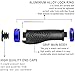 TOPCABIN Ergonomic Design Bicycle Handlebar Grips Widen Holding Surface (blue)