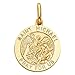 GM Fine Jewelry Collection 14k Yellow or White Gold Religious Saint Michael Medal Charm Pendant
