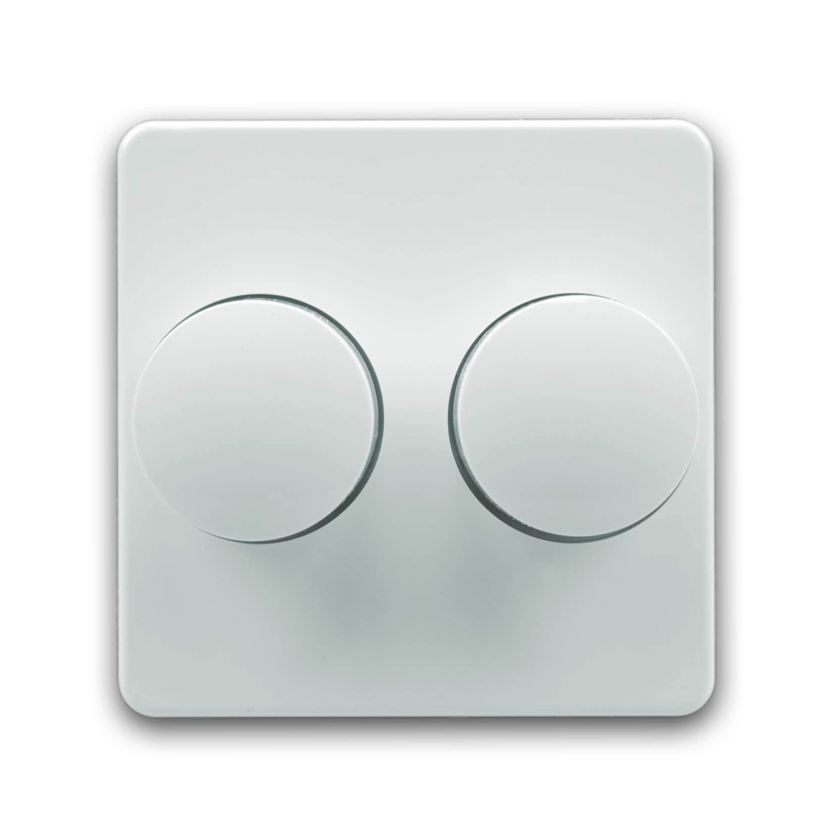 OPUS® 1 Cover for Double Rotary dimmer, Colour: Alpine White.