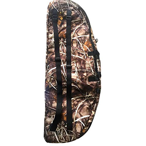 Vaorwne Archery Compound Bow Bag Bow Holder Arrows Tube Protect Bow Archery Case 95 45cm, Protector Compact Bow Case Camouflage Canvas Bow Bag,Sturdy and Durable - Thumbnail 2