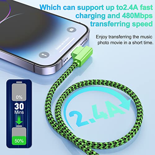 iPhone Charger 10 ft Lightning Cable [Apple MFi Certified] 3 Pack 90 Degree Fast Charging Cables Long iPhone Cord Compatible with iPhone 14/13/12/11 Pro MAX/XR/XS/8/7/Plus/6S/SE/iPad (10ft)