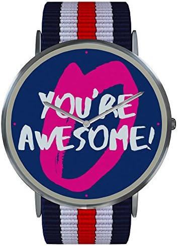 [2018 Updated Version] 'You're Awesome' Stylish Wrist Watch - Highest Quality Watches With a Meaning - Great for Teens &amp; Adults, Men and Women - Unisex Size + Style - Limited Edition