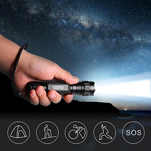 CISNO Portable Ultra Bright 1000 Lumens Tactical LED Flashlight with Upgraded Remote Pressure Switch and Offset Mount, Water Resistant Torch for Hunting Hiking Camping - Thumbnail 5