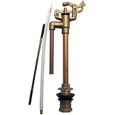 LASCO 04-4011 Anti-Syphon Brass Import 09 Mansfield Style Replacement Toilet Ballcock with Float Rod, Refill Tube and Nut