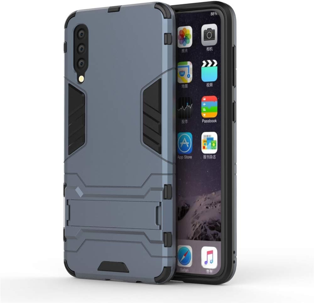 LAGUI Case Compatible for Samsung Galaxy A30s, Ultra Thin Shock Resistant Hard Cover With Stand, Stylishly Sort Of Metal Paint Gloss Finish, navy