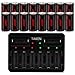 CR123A Rechargeable Batteries 16 Pack with Charger, Arlo Rechargeable Lithium Batteries [ 750mAh 3.7V ] for Arlo Cameras (VMC3030/VMK3200/VMS3330/3430/3530), Flashlight, Security Cameras Alarm System
