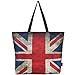 icolor British Flag Beach Eco Friendly Market travel Sports Handle case Bag Shopping Large Grocery shoulder bag Reusable Portable Storage HandBags Convenient Shoppers Tote YGWB-24