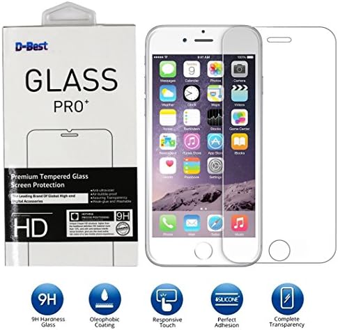 D-best Tempered Glass Screen Protector Film 9h Anti-scratch Shatterproof Ultra-thin 0.33mm for Iphone 6+ 6 Plus
