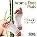 All-Natural Aromatic Cleansing Foot Pad: Bamboo Vinegar, Vitamin C & Essential Oil Patch for Pain Relief & Sleep Aid - Removes Impurities, Improves Energy & Boosts Immunity - FDA Registered - 10 Pads