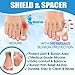 Metarsal Bunion Corrector Support Kit, Soft Gel Toe Separators & Bunion Cushions, Protector Shield & Pads Orthopedic Bunion Splint, Fast Relief Toe Drift Comfort Treatment One Size Fits Most Pack of 6