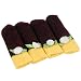 Kobwa(TM) Brown/Yellow Flower Knitting Wool Table Chair Leg Cover Sock Floor Protector Pad With Keyring