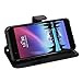 LK Case for LG K20 V, LG K20 Plus, LG Harmony, LV V5, LG K10 2017, Luxury PU Leather Wallet Flip Protective Case Cover with Card Slots and Stand (Black)