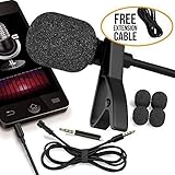 RockDaMic Professional Lavalier Microphone [FREE BONUS ACCESSORIES] Best Clip-on System Lapel Mic Condenser for Recording, Youtube, DSLR, Interview, Camera, iPhone Android PC Video Conference