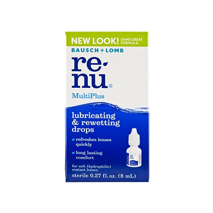 Renu Soft Eye Contact Lens Rewetting Drops 0.5 Fluid Ounces