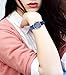 WASTIME Women's Watch Fashion Quartz Analog Leather Strap Water Resistant Wrist Watches for Lady Girl – Blue