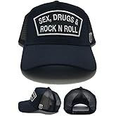 Cult of Individuality New Sex, Drugs & Rock N Roll Mesh Trucker Black White Era Snapback Hat