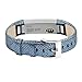 AK Bands Compatible with Fitbit Alta/Alta HR, Adjustable Comfortable Leather Wristband Compatible with Fitbit Alta HR 2017/Fitbit Alta (Grid Blue)