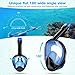 Powerextra Snorkel Mask 180° Panoramic View Anti-Fog Anti-Leak Design Compatible with Gopro and Other Detachable Camera Mounts (Size: L/XL)