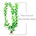 COMSUN 4 Pack Artificial Aquarium Plants, Large Size 10.6 inch Approximate Height, Fish Tank Decorations Home Décor Plastic Green