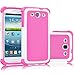 Galaxy S3 Case, Tekcoo(TM) [Tmajor Series] [Baby Pink] Shock Absorbing Hybrid Rubber Plastic Impact Defender Rugged Slim Hard Case Cover Shell for Samsung Galaxy S3 S III I9300 GS3 All Carriers