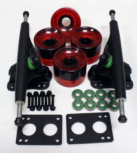 Landyachtz Bear GRIZZLY 852s Longboard Trucks, 76mm RED Pro Wheels Package