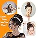 2PCS Messy Bun Hair Piece 100% Human Hair Scrunchies Buns Hair Pieces for Women Curly Wavy Bun Elegant Chignons Wedding(Color:2#)