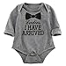 Newborn Baby Boys Girls Bowtie Short Sleeve Romper Bodysuit Playsuit Outfits (0-3 Months, Long sleeve)