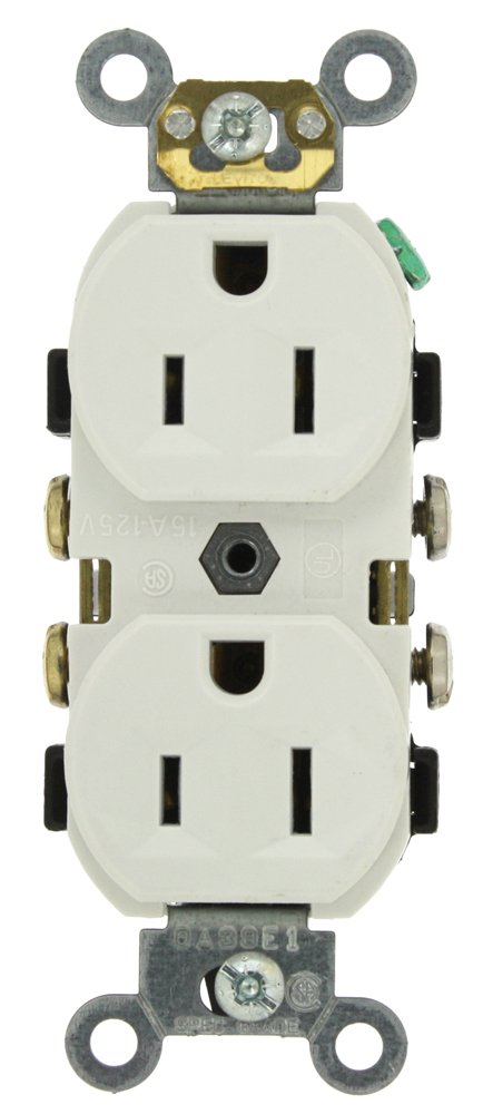 Leviton 8480-W Hospital Grade Surge Protector - 15A 125V 4-Outlet Receptacle With Indicator Light