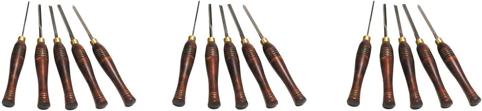 PSI Woodworking LCMINI2 Mini 5-Piece HSS Wood Lathe Chisel Turning Set (Pack of 3)