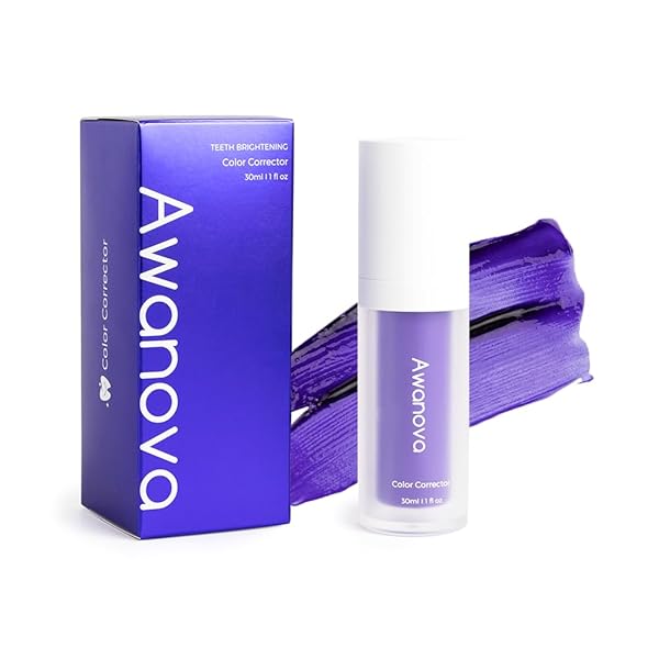 AWANOVA 30ML PURPLE TOOTHPASTE FOR TEETH WHITENING, COLOR...