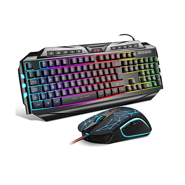 Gaming-Keyboard-and-Mouse-set-UK-Layout-Rainbow-LED-Backlit-Ergonomic-Wired-Keyboard-Mouse-Combo Gaming Keyboard and Mouse set UK Layout Rainbow LED Backlit Ergonomic Wired Keyboard Mouse Combo