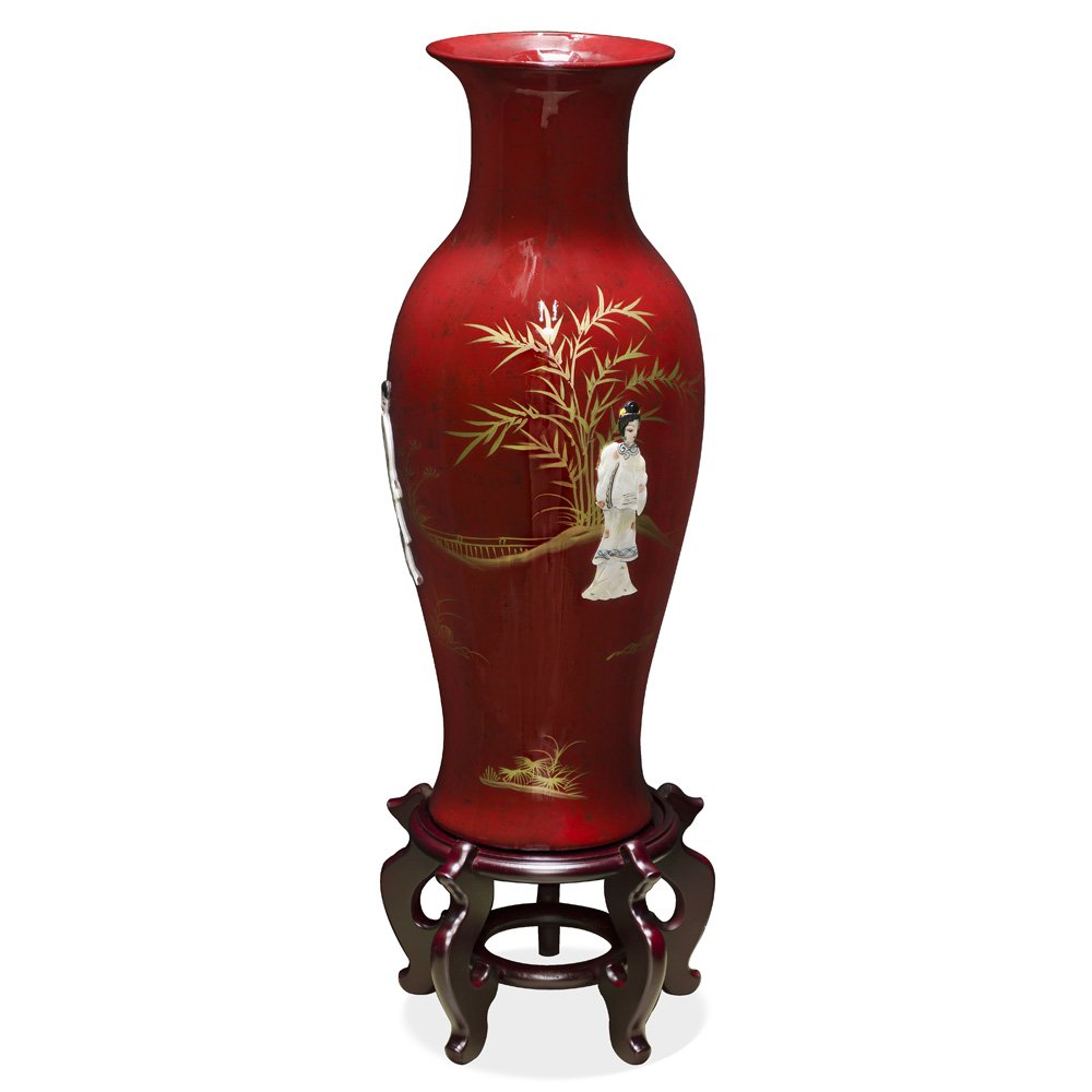 Ceramic Vases Large Tall Floor Standing Beautiful Vase Pearl
