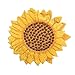 Gnognauq 3 Pack Sunflower Embroidery Patches Delicate Embroidered Patches Flower Plant Pair Iron On Applique Patch Perfect for Backpack and Jackets