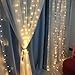 Outop 304LED 9.8FT Remote Controller Window Curtain Lights LED Christmas Lights 8 Modes with UL Certified Use for Wedding Lights for Home, Party(Warm White)