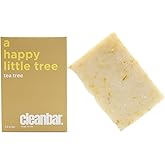 A Happy Little Tree Exfoliating Bar Soap - Tea Tree Lavender Bergamot | All-Natural Moisturizing Essential Oil Bar Soap with Shea and Cocoa Butter 4.5 oz.