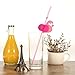 LIGONG Pack of 12 Flamingo Honeycomb Straws for Hawaiian Luau/Birthday/Weddings/Pool Cocktail Party Supplies Tropical Drinks Decorations,ROSE