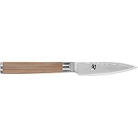 Shun Classic Blonde 3.5" Paring Knife, Handcrafted Japanese Vegetable & Fruit Knife, VG-MAX Core with Damascus Stainless Stee