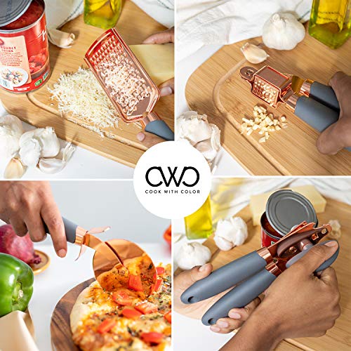 COOK With COLOR 7 Pc Kitchen Gadget Set Copper Coated Stainless Steel Utensils with Soft Touch