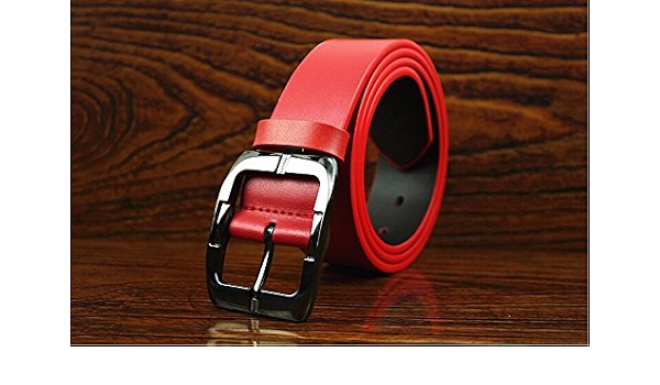 red designer belt