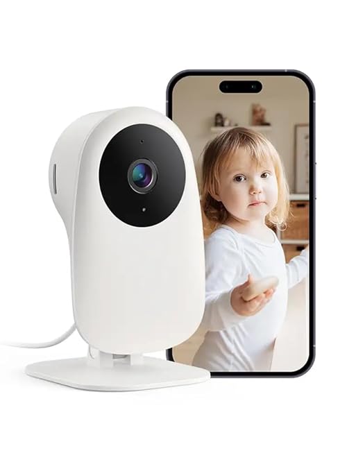 nooie Baby Monitor 2 Pack WiFi Baby Monitor with Camera and 2K Night Vision,360-degree Wireless Video Baby Camera for Indoor Baby Care,Al Motion Tracking Sound Detection, Works with Alexa,SD/Cloud