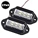 2 Pack 12V LED License Plate Light Lamp for Trailer Truck SUV Van, 6 SMD Exterior Step Courtesy Dome Lights Roof Trunk/Cargo Underhood Lamps Tags