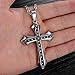 JML Fashion Men Women Black Silver Unisex's Stainless Steel Cross Pendant Necklace & Chain Gift …