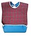 Sainfee 3 Pieces Adult Bib with Optional Crumb Catcher Waterproof Backing Mealtime Clothing Protector Adult Aid Apron