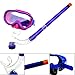Kids Silicone Scuba Swimming Swim Diving Mask Snorkel Glasses Set Anti Fog Goggles (Violet)