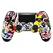 eXtremeRate Sticker Bomb Soft Touch Grip Front Housing Shell Faceplate for Playstation 4 PS4 Slim PS4 Pro Controller (JDM-040)